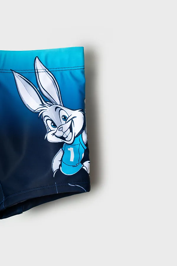 Плавки-шорты трикотажные для мальчиков, средней длины PLAYTODAY, тёмно-синий,ярко-синий - фото 2