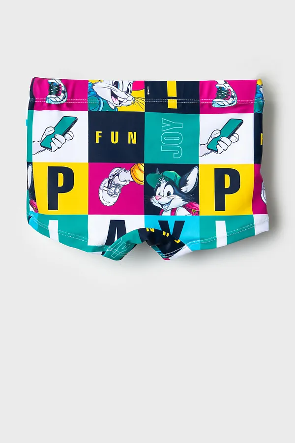 Плавки-шорты трикотажные для мальчиков, короткие PLAYTODAY, разноцветный - фото 2