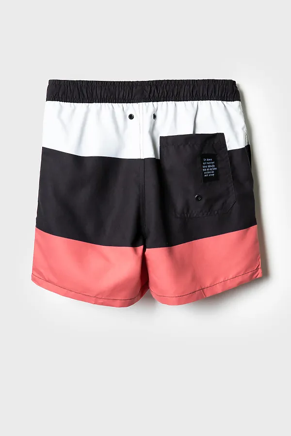 Шорты текстильные плавательные для мальчиков, средней длины PLAYTODAY, белый,черный,розовый - фото 2