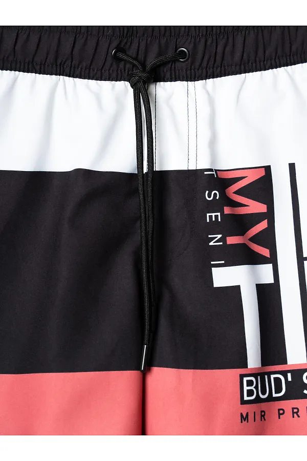 Шорты текстильные плавательные для мальчиков, средней длины PLAYTODAY, белый,черный,розовый - фото 2