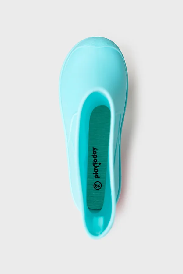 Сапоги резиновые для девочек PLAYTODAY, голубой,розовый - фото 2