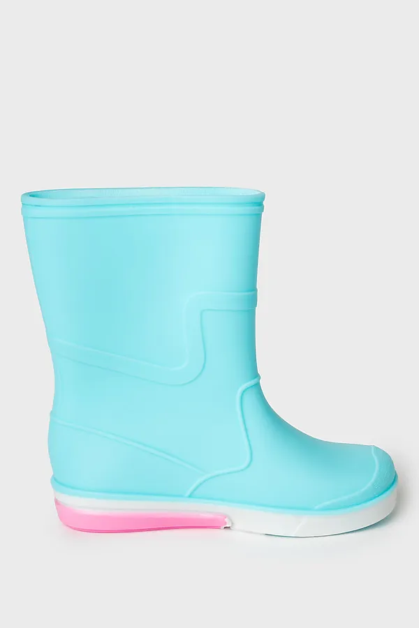 Сапоги резиновые для девочек PLAYTODAY, голубой,розовый - фото 2