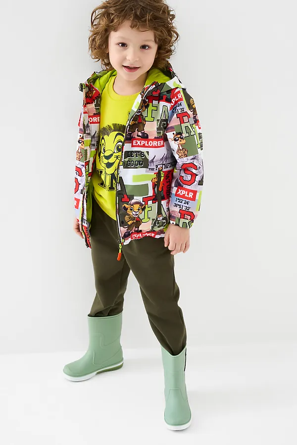 Сапоги резиновые для мальчиков PLAYTODAY, хаки - фото 2