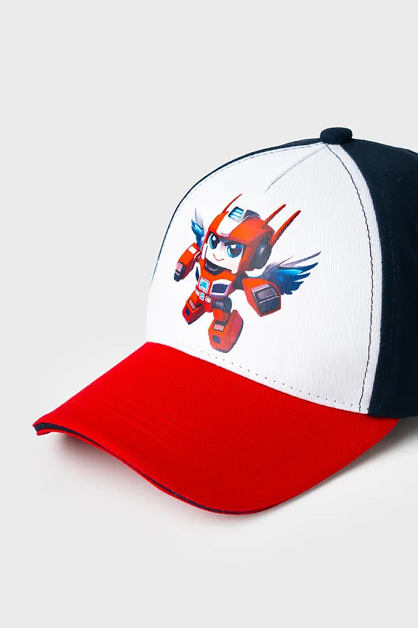 Кепка текстильная для мальчиков PLAYTODAY, белый,тёмно-синий,красный - фото 2