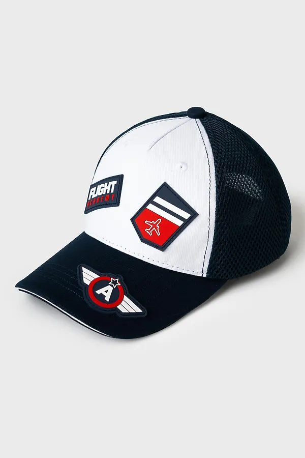 Кепка текстильная для мальчиков PLAYTODAY, белый,тёмно-синий - фото 2