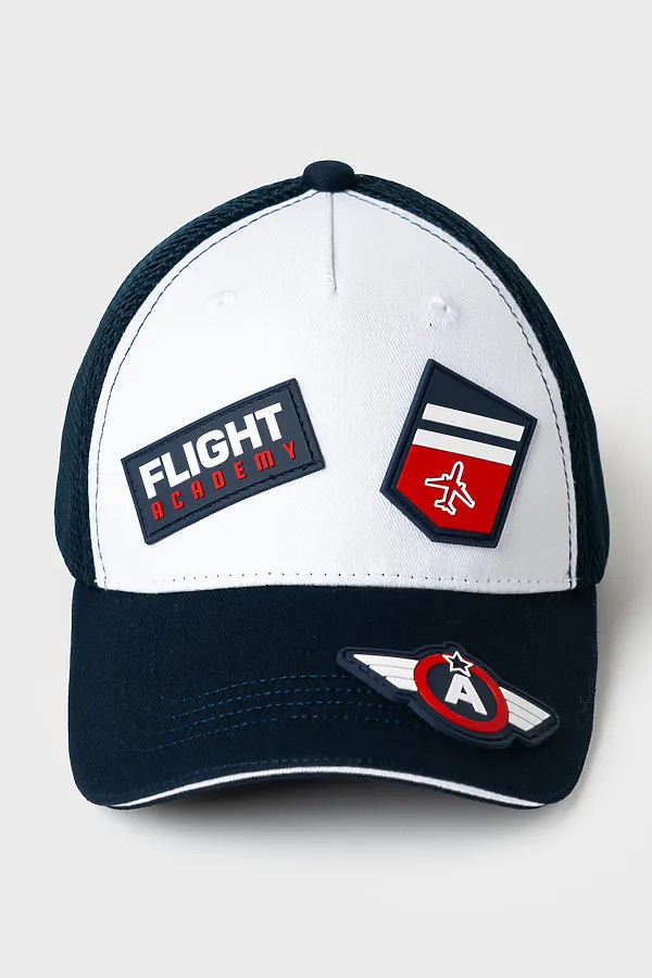 Кепка текстильная для мальчиков PLAYTODAY, белый,тёмно-синий - фото 2