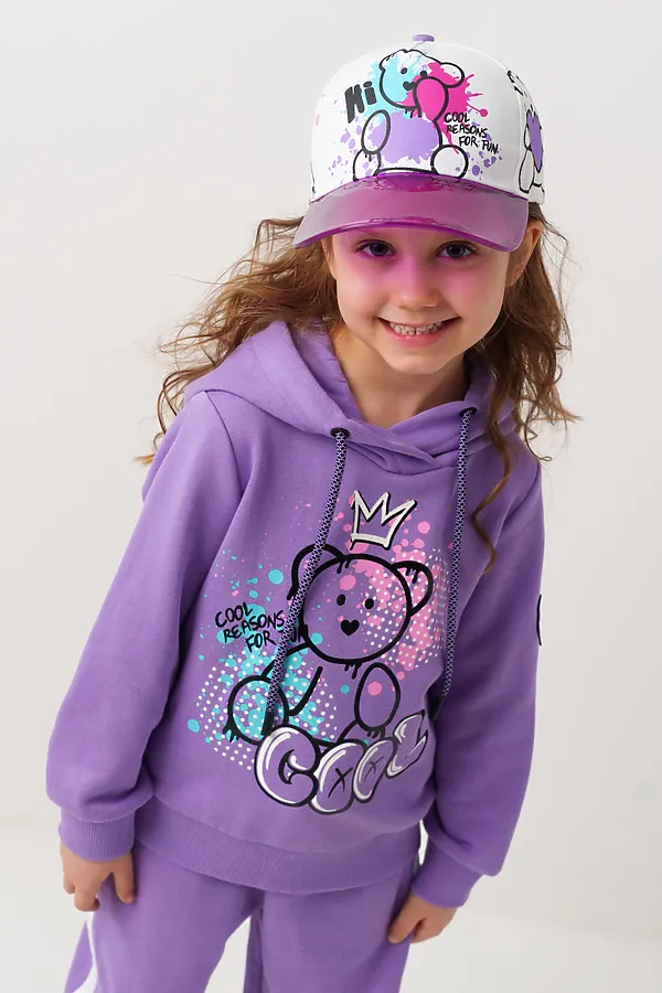 Кепка текстильная для девочек PLAYTODAY, разноцветный - фото 2