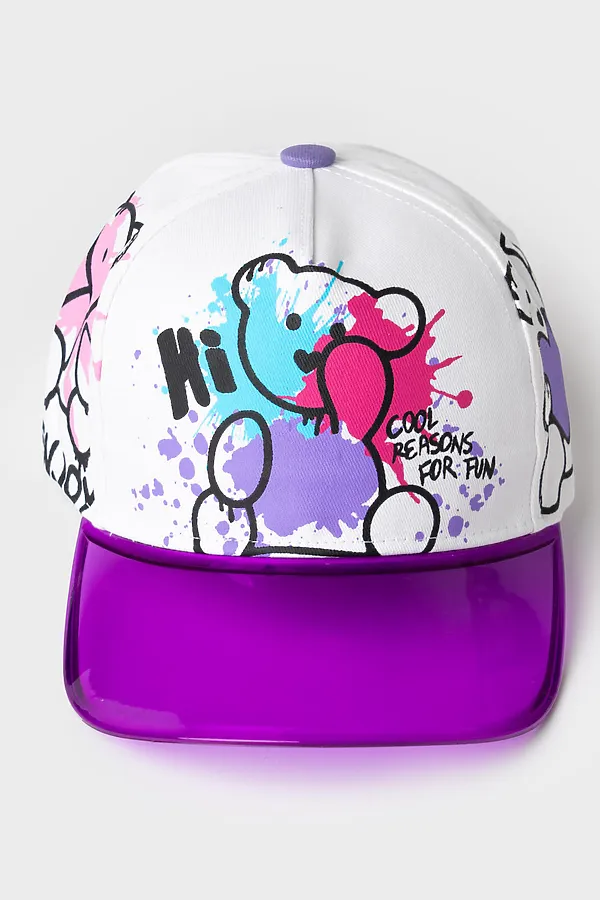 Кепка текстильная для девочек PLAYTODAY, разноцветный - фото 2