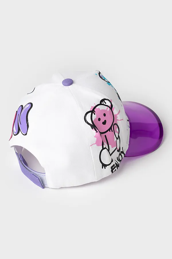 Кепка текстильная для девочек PLAYTODAY, разноцветный - фото 2