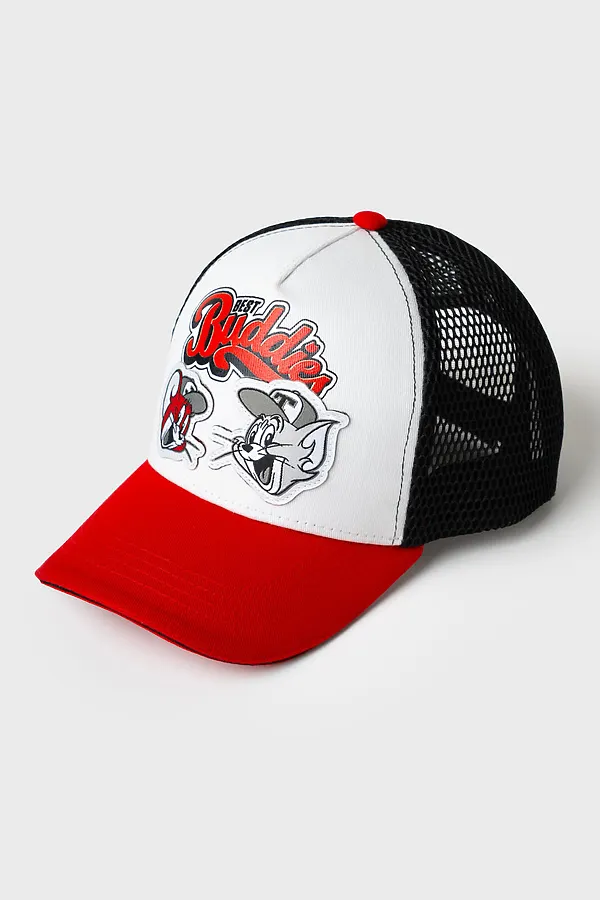 Кепка текстильная для мальчиков PLAYTODAY, черный,белый,красный - фото 2