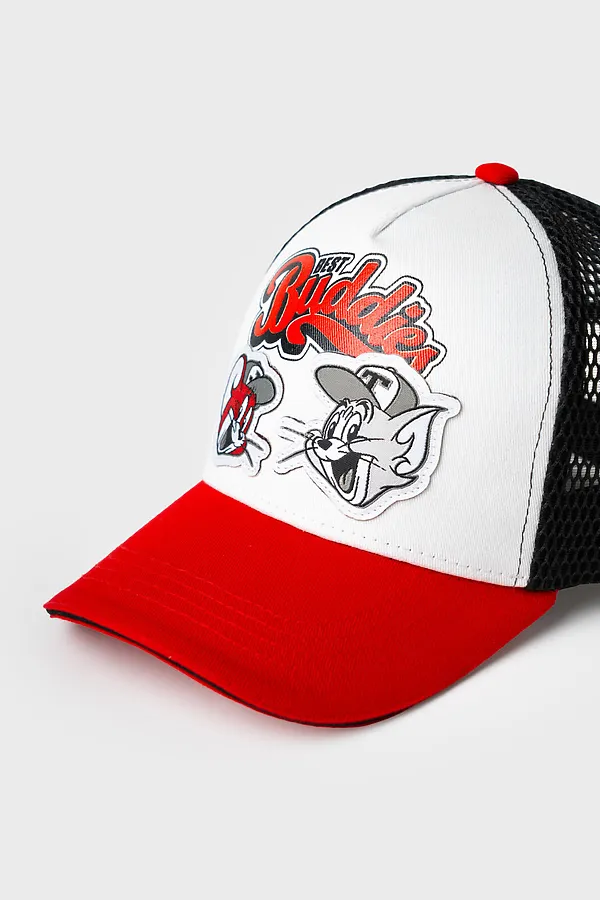 Кепка текстильная для мальчиков PLAYTODAY, черный,белый,красный - фото 2