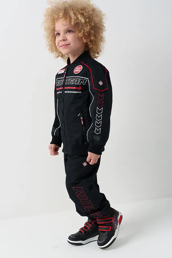 Ботинки для мальчиков PLAYTODAY, черный,красный - фото 2