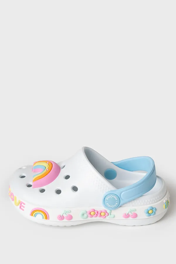 Сабо для девочек PLAYTODAY, белый - фото 2
