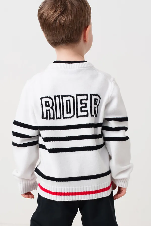 Джемпер трикотажный для мальчиков PLAYTODAY, белый,черный,красный - фото 2