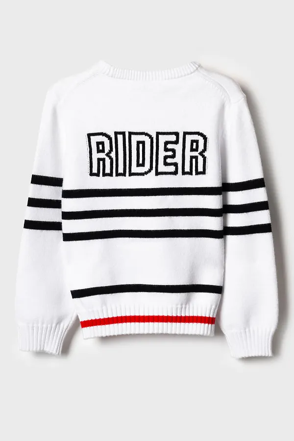 Джемпер трикотажный для мальчиков PLAYTODAY, белый,черный,красный - фото 2