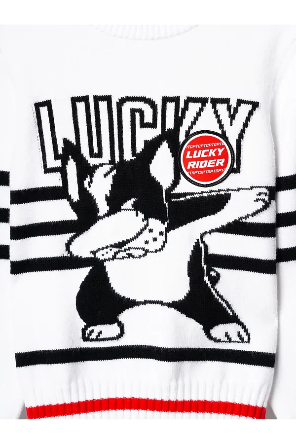 Джемпер трикотажный для мальчиков PLAYTODAY, белый,черный,красный - фото 2