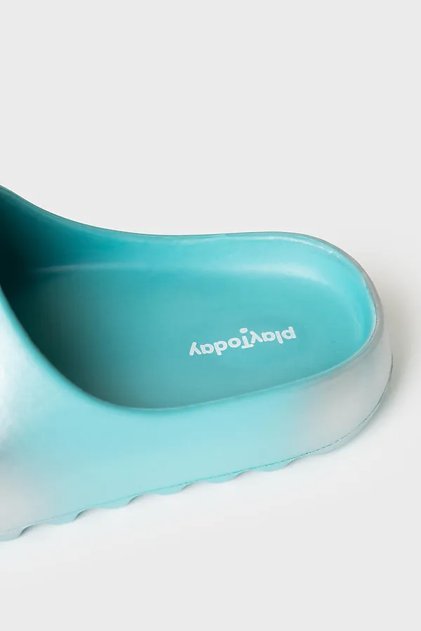 Сабо для девочек PLAYTODAY, бирюзовый,серебряный - фото 2