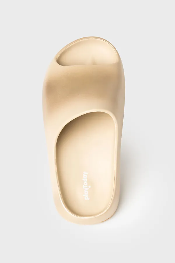 Сабо для девочек PLAYTODAY, бежевый,серебряный - фото 2