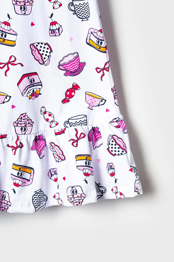 Сорочка ночная текстильная для девочек PLAYTODAY, разноцветный - фото 2