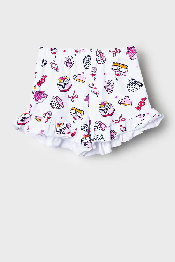 Комплект трикотажный для девочек: джемпер (футболка), шорты PLAYTODAY, разноцветный - фото 2