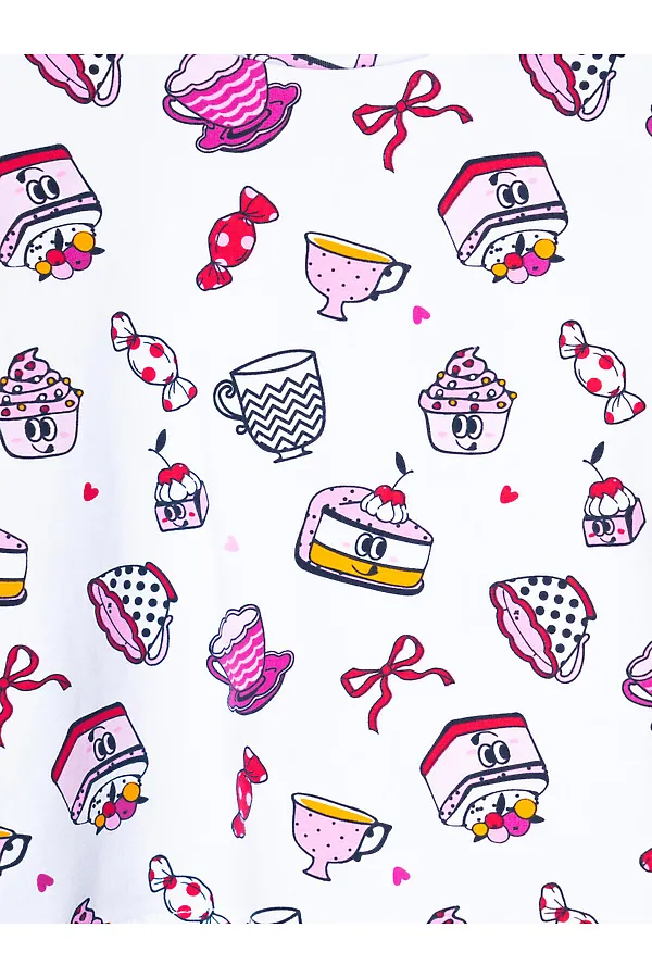 Комплект трикотажный для девочек: фуфайка (футболка), шорты PLAYTODAY, разноцветный - фото 2