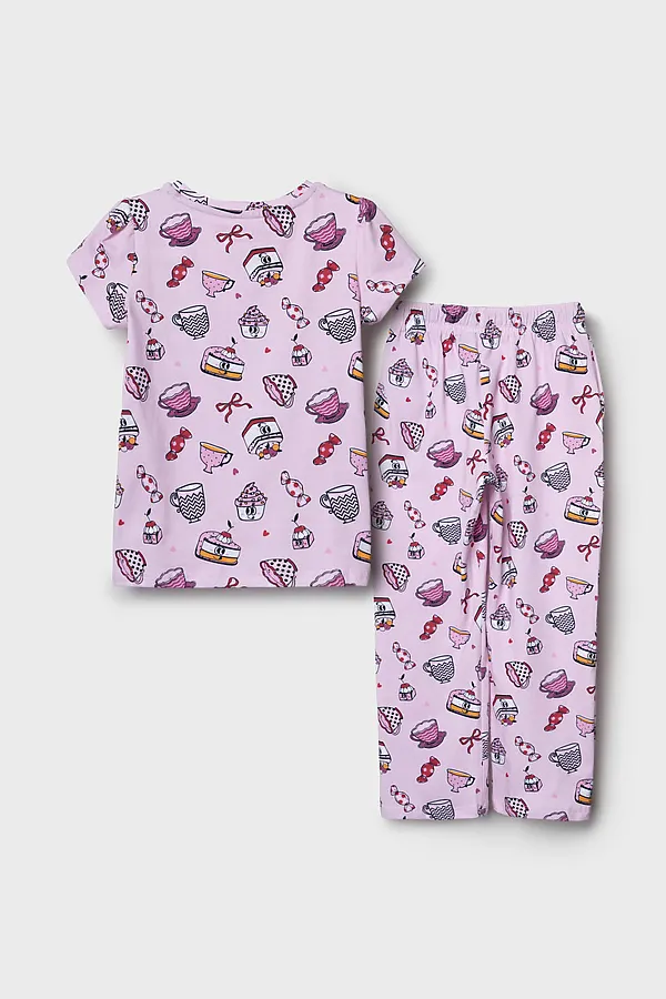 Пижама текстильная для девочек PLAYTODAY, разноцветный - фото 2
