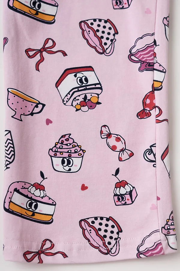 Пижама текстильная для девочек PLAYTODAY, разноцветный - фото 2