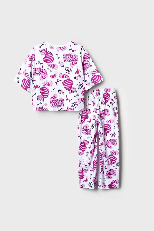 Пижама трикотажная для девочек PLAYTODAY, разноцветный - фото 2
