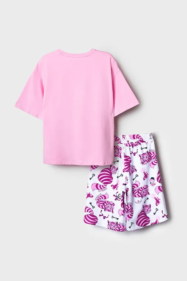 Комплект трикотажный для девочек: фуфайка (футболка), шорты PLAYTODAY, разноцветный - фото 2