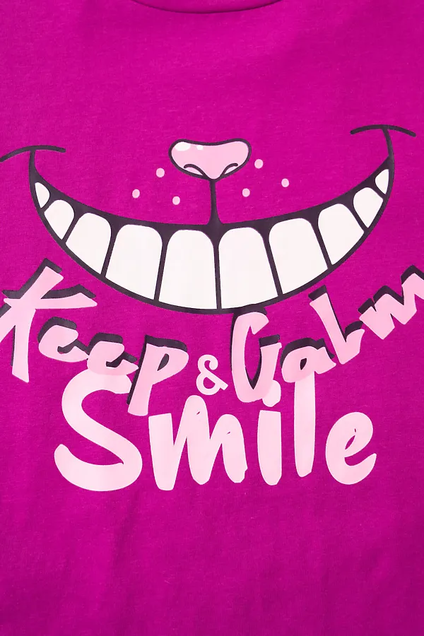 Комплект трикотажный для девочек: фуфайка (футболка), шорты PLAYTODAY, светло-розовый,малиновый - фото 2