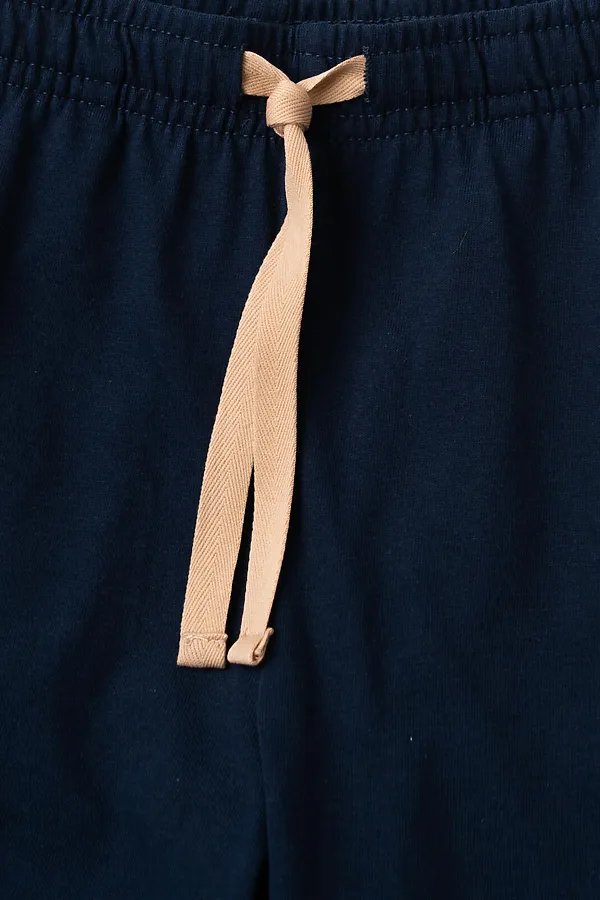 Комплект трикотажный для мальчиков: фуфайка (футболка), брюки PLAYTODAY, тёмно-синий,бежевый - фото 2