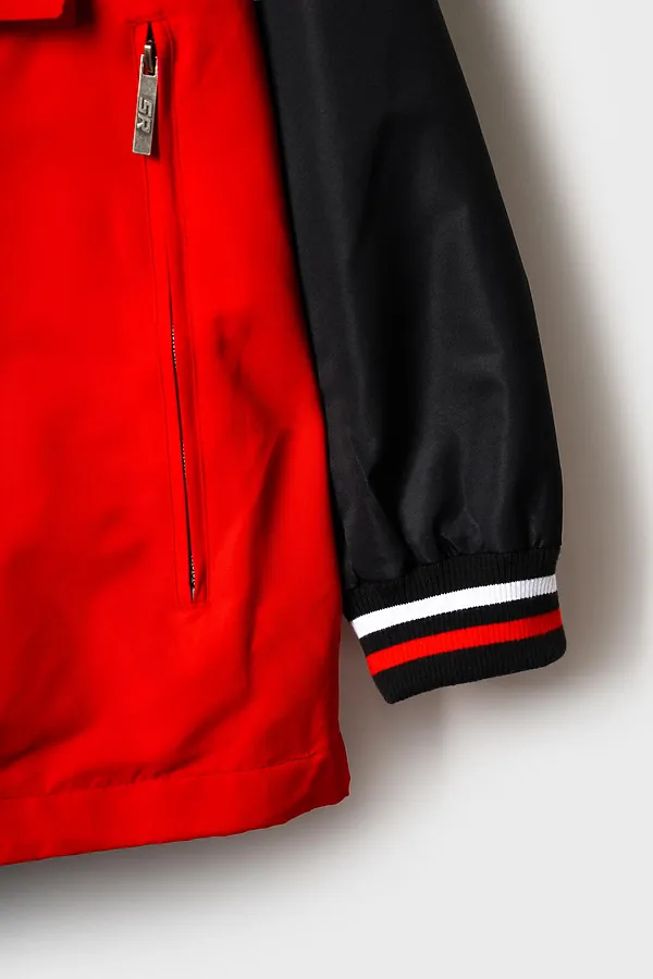 Куртка текстильная с полиуретановым покрытием для мужчин (ветровка) PLAYTODAY, черный,красный - фото 2