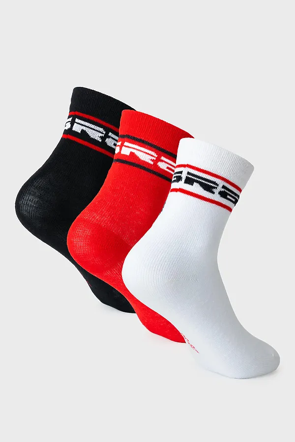 Носки трикотажные для мальчиков, 3 пары в комплекте PLAYTODAY, белый,черный,красный - фото 2