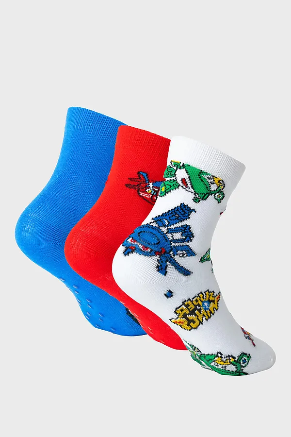 Носки трикотажные для мальчиков, 3 пары в комплекте PLAYTODAY, разноцветный - фото 2