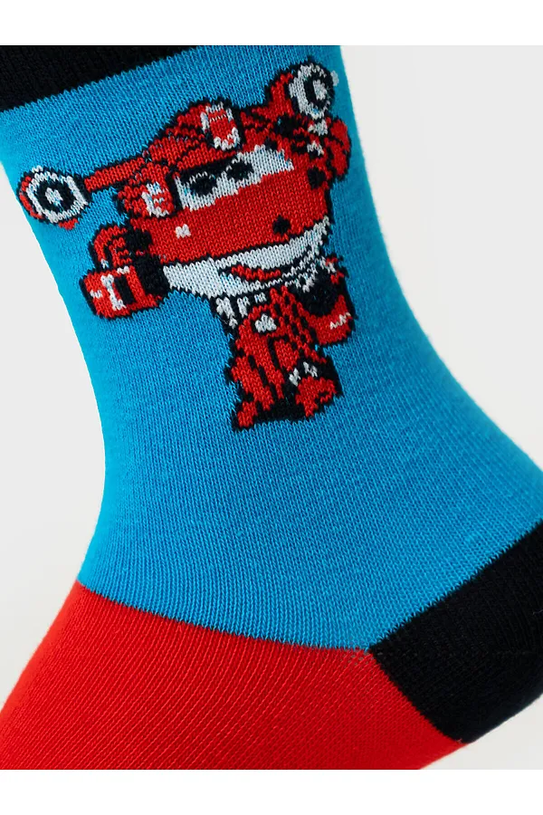 Носки трикотажные для мальчиков, 2 пары в комплекте PLAYTODAY, тёмно-синий,ярко-синий,красный - фото 2