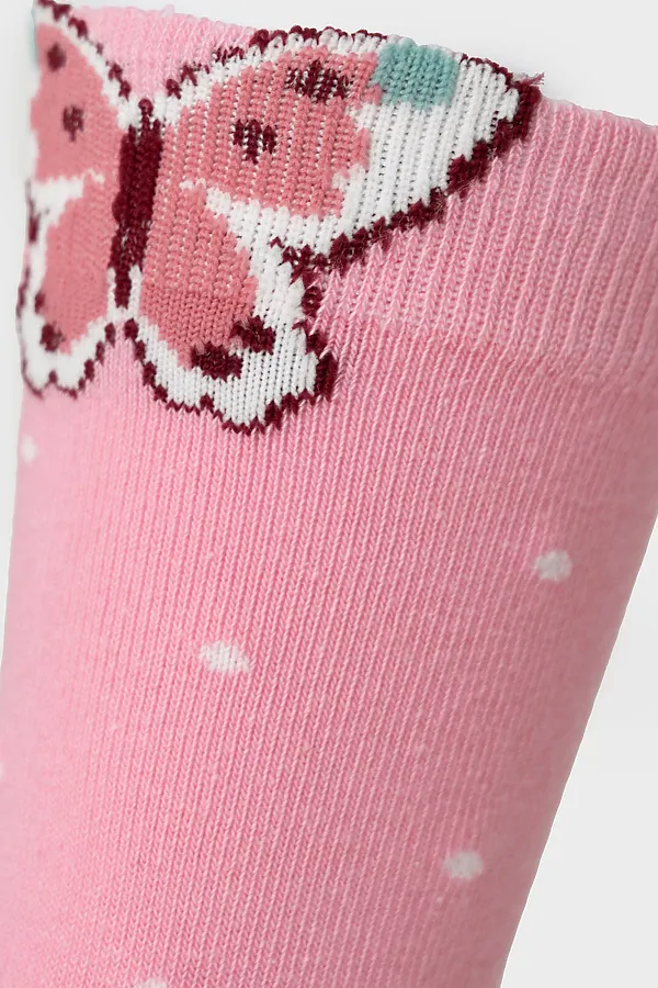 Носки детские трикотажные для девочек, 2 пары в комплекте PLAYTODAY, разноцветный - фото 2