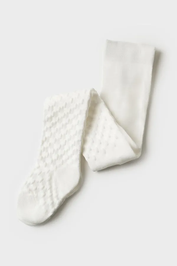 Колготки детские трикотажные для девочек PLAYTODAY, белый - фото 2