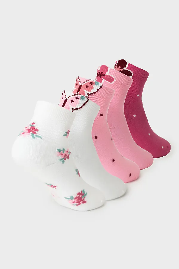 Носки трикотажные для девочек, 5 пар в комплекте PLAYTODAY, разноцветный - фото 2