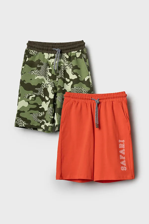 Шорты трикотажные для мальчиков, 2 шт в комплекте PLAYTODAY, разноцветный - фото 2