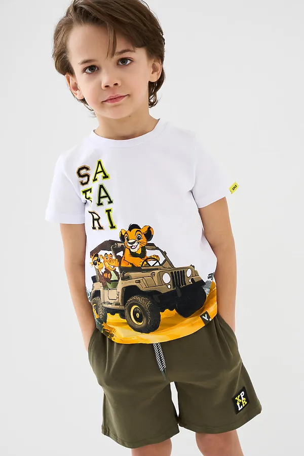 Шорты трикотажные для мальчиков, 2 шт в комплекте PLAYTODAY, светло-зеленый,темно-зеленый - фото 2