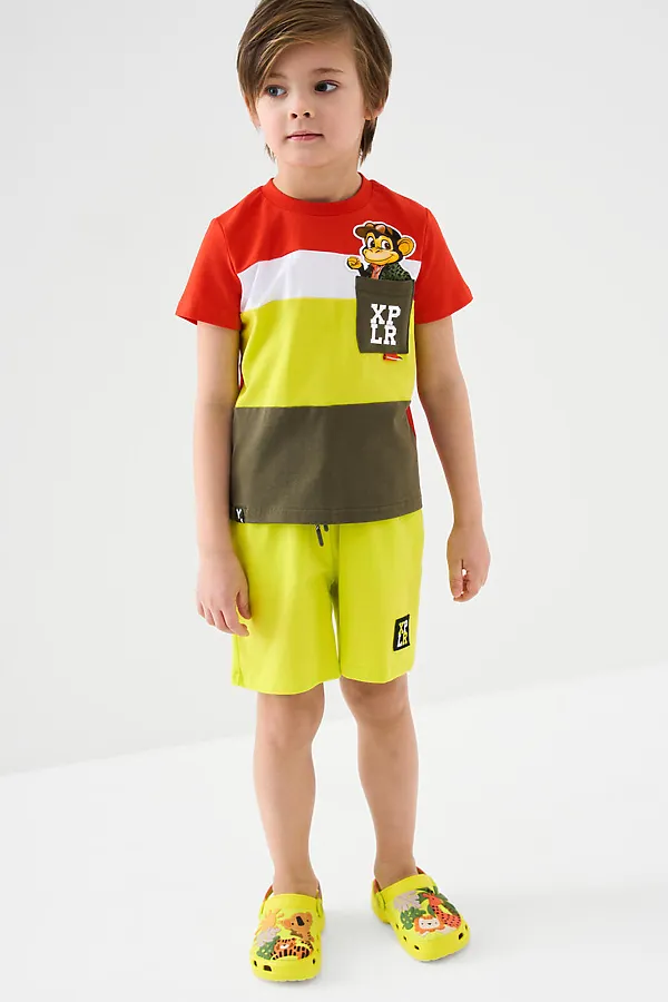 Шорты трикотажные для мальчиков, 2 шт в комплекте PLAYTODAY, светло-зеленый,темно-зеленый - фото 2