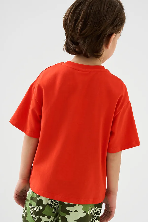 Фуфайка трикотажная для мальчиков (футболка) PLAYTODAY, красный - фото 2