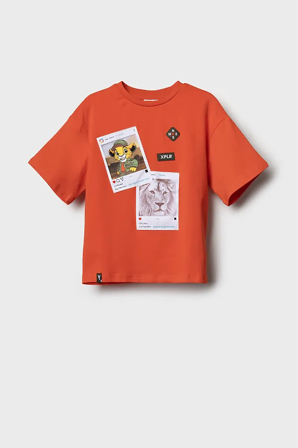 Фуфайка трикотажная для мальчиков (футболка) PLAYTODAY, красный - фото 2