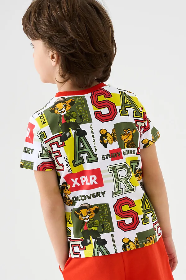 Фуфайка трикотажная для мальчиков (футболка) PLAYTODAY, разноцветный - фото 2