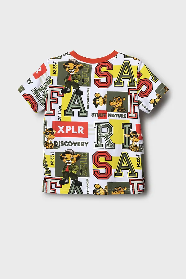 Фуфайка трикотажная для мальчиков (футболка) PLAYTODAY, разноцветный - фото 2