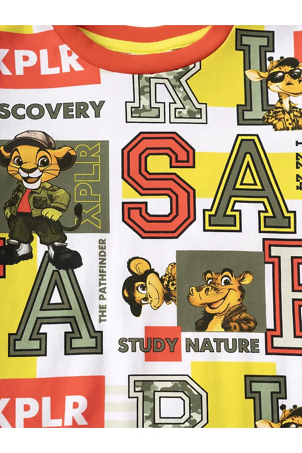 Фуфайка трикотажная для мальчиков (футболка) PLAYTODAY, разноцветный - фото 2