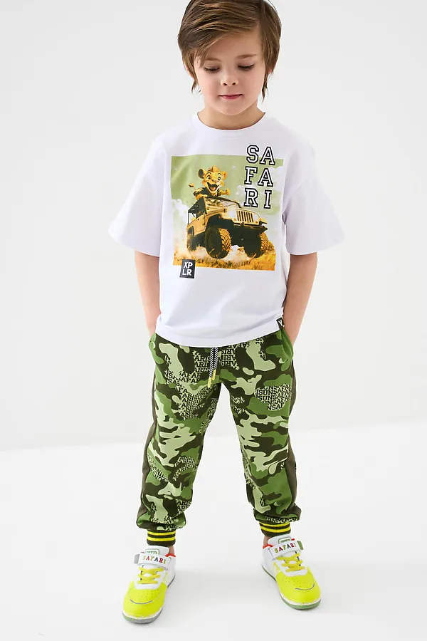 Фуфайка трикотажная для мальчиков (футболка) PLAYTODAY, белый - фото 2