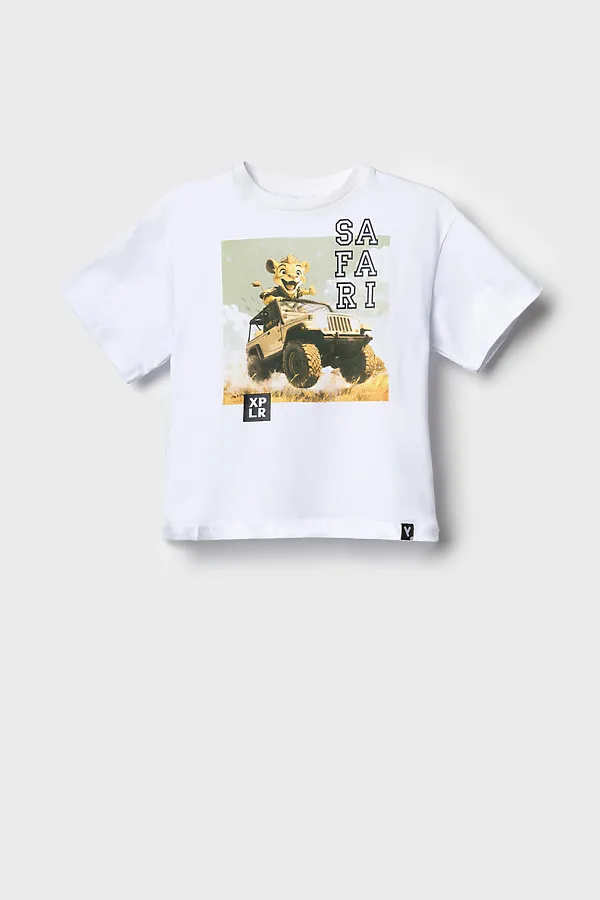 Фуфайка трикотажная для мальчиков (футболка) PLAYTODAY, белый - фото 2