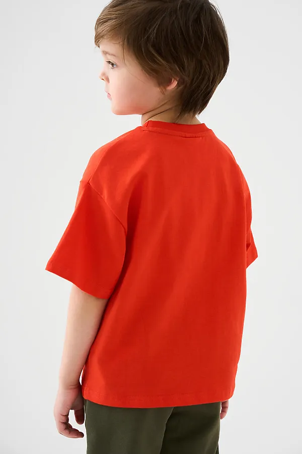 Фуфайка трикотажная для мальчиков (футболка) PLAYTODAY, красный - фото 2