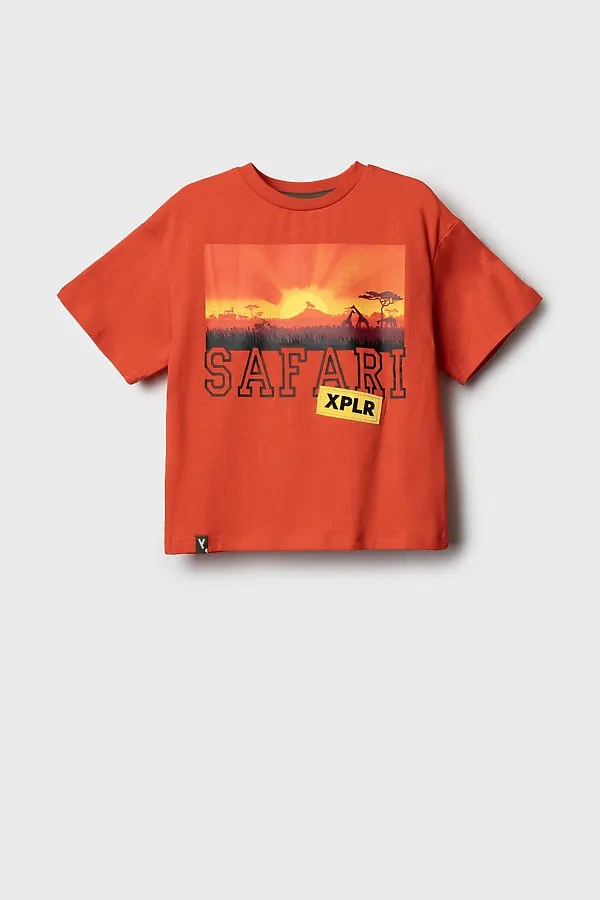 Фуфайка трикотажная для мальчиков (футболка) PLAYTODAY, красный - фото 2